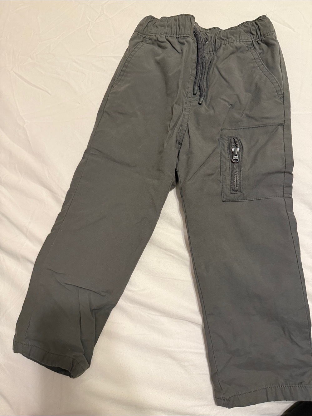 Cat & Jack Boys Elastic-Waist Cargo Pants - Gray - 3T